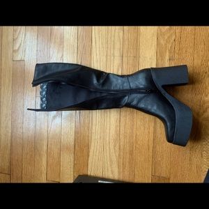 Lamoda never warn platform knee high leather boots